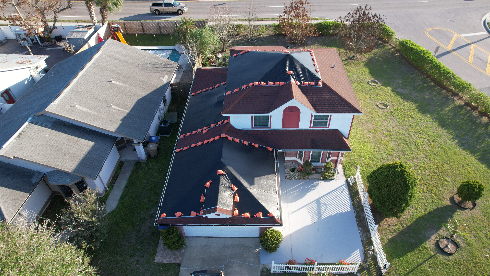 Roof before replacement, real Equity Premium Roofing client home in Florida