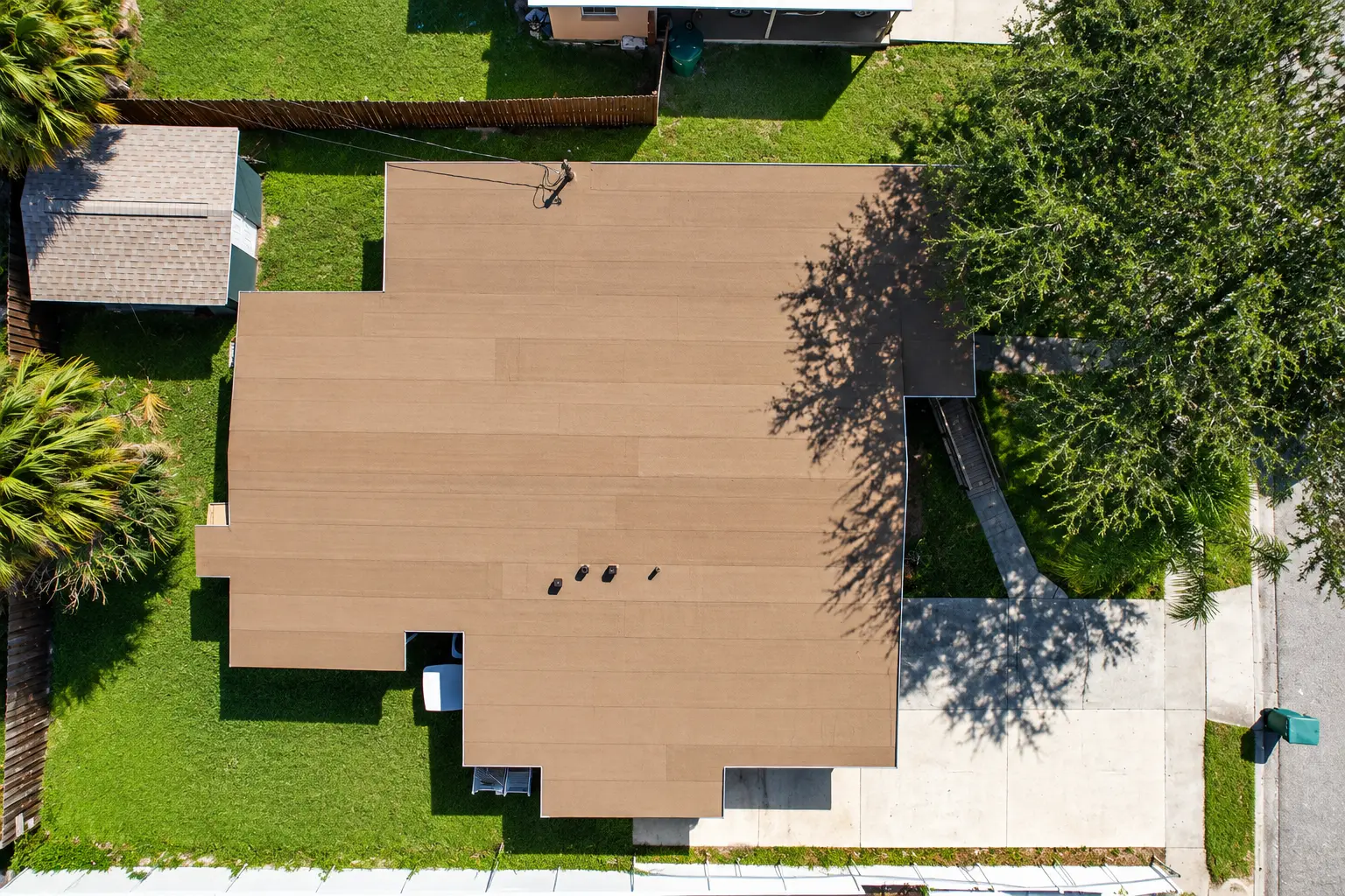 After — Flat roof tear-off and new membrane install